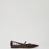 Ballerines Et Mocassins | Chaussures Plates*TWINSET Milano Ballerines Avec Imprimé Croco Coffee Chocolate