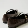 Ballerines Et Mocassins | Chaussures Plates*TWINSET Milano Ballerines Avec Imprimé Croco Coffee Chocolate