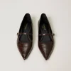 Ballerines Et Mocassins | Chaussures Plates*TWINSET Milano Ballerines Avec Imprimé Croco Coffee Chocolate