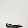 Ballerines Et Mocassins | Chaussures Plates*TWINSET Milano Ballerines En Cuir Avec Oval T Noir