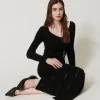 Ballerines Et Mocassins | Chaussures Plates*TWINSET Milano Ballerines En Cuir Avec Oval T Noir