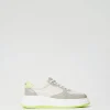 baskets_color_block_0.webp Chaussures Plates | Baskets*TWINSET Milano Baskets Color Block Bicolore Blanc Optique/Vert « Soft Lime »