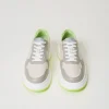 baskets_color_block_4.webp Chaussures Plates | Baskets*TWINSET Milano Baskets Color Block Bicolore Blanc Optique/Vert « Soft Lime »