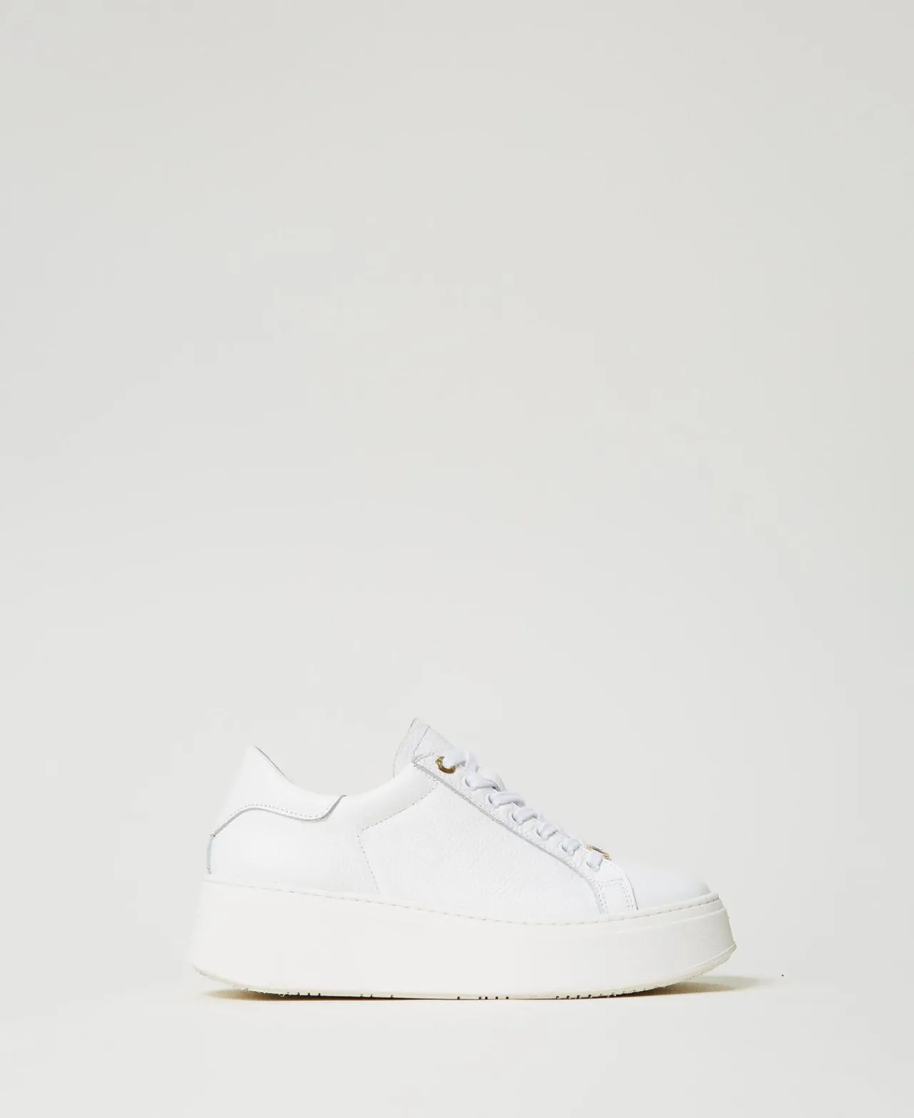 Chaussures Plates | Baskets*TWINSET Milano Baskets En Cuir Blanc