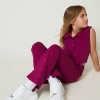 baskets_en_cuir_avec_logo_1.webp Chaussures*TWINSET Milano Baskets En Cuir Avec Logo Bicolore Blanc Optique/Red Plum