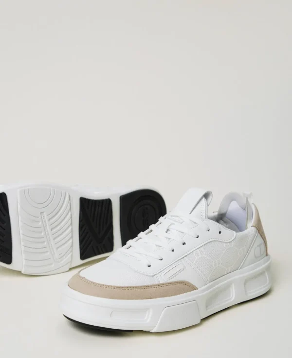 Chaussures Plates | Baskets*TWINSET Milano Baskets Fessura Color Block Blanc