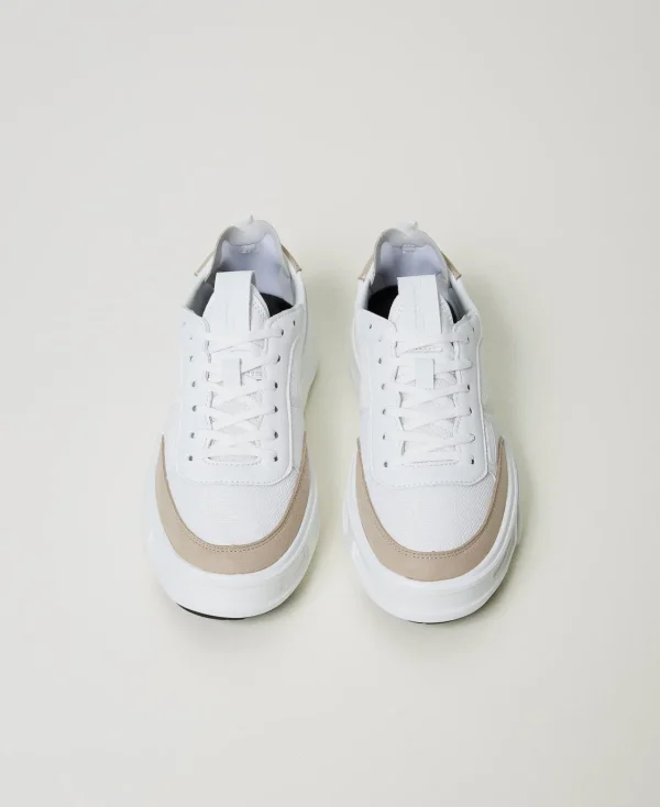 Chaussures Plates | Baskets*TWINSET Milano Baskets Fessura Color Block Blanc