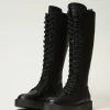 baskets_montantes__lacets_2.webp Chaussures Plates | Bottes Et Bottines*TWINSET Milano Baskets Montantes à Lacets Noir