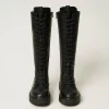 baskets_montantes__lacets_4.webp Chaussures Plates | Bottes Et Bottines*TWINSET Milano Baskets Montantes à Lacets Noir