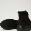 Chaussures Plates | Bottes Et Bottines*TWINSET Milano Baskets Montantes Avec Fausse Fourrure Noir