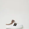 Chaussures Plates | Baskets*TWINSET Milano Baskets Slides Avec Fausse Fourrure Blanc