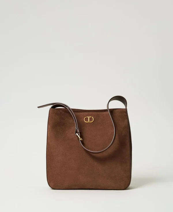Besaces | Sacs Porté Épaule*TWINSET Milano Besace «Chelsea» En Cuir Marron Fondant