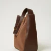 Besaces | Sacs Porté Épaule*TWINSET Milano Besace «Chelsea» En Cuir Marron Fondant