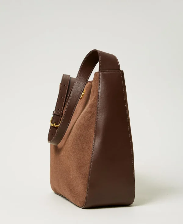 Besaces | Sacs Porté Épaule*TWINSET Milano Besace «Chelsea» En Cuir Marron Fondant