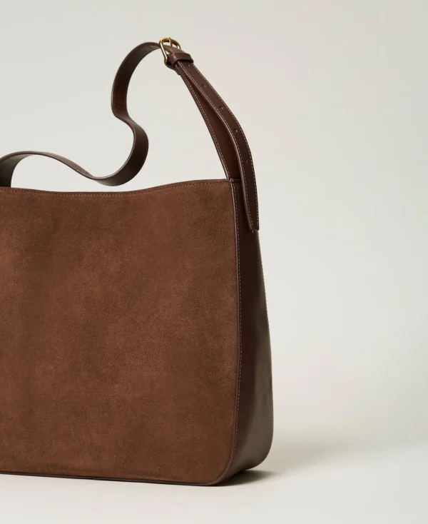 Besaces | Sacs Porté Épaule*TWINSET Milano Besace «Chelsea» En Cuir Marron Fondant