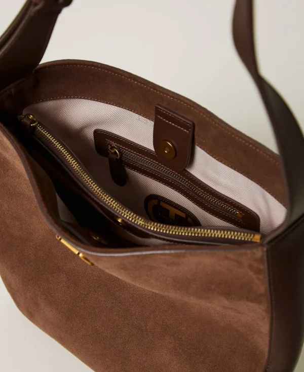 Besaces | Sacs Porté Épaule*TWINSET Milano Besace «Chelsea» En Cuir Marron Fondant