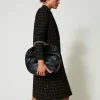 Besaces | Sacs À Main*TWINSET Milano Besace «Croissant» Avec Fronce Et Oval T Noir