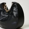 Besaces | Sacs À Main*TWINSET Milano Besace «Croissant» Avec Fronce Et Oval T Noir
