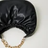 Besaces | Sacs À Main*TWINSET Milano Besace «Croissant» Avec Fronce Et Oval T Noir