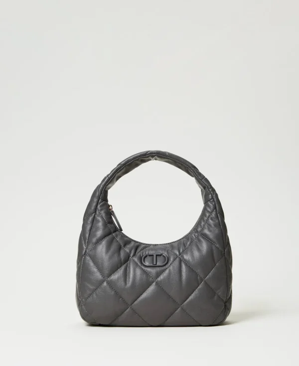 Besaces | Sacs Porté Épaule*TWINSET Milano Besace Moyenne Matelassée Et Rembourrée Grey Stone