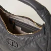 Besaces | Sacs Porté Épaule*TWINSET Milano Besace Moyenne Matelassée Et Rembourrée Grey Stone