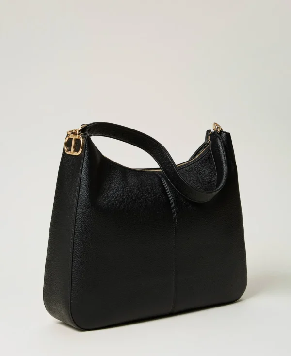 Besaces | Sacs Porté Épaule*TWINSET Milano Besace «Taylor» Avec Oval T Noir