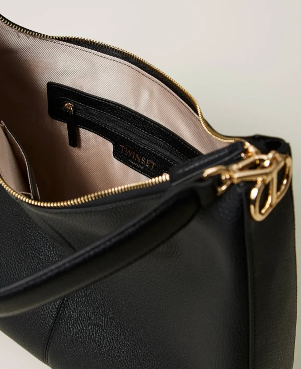 Besaces | Sacs Porté Épaule*TWINSET Milano Besace «Taylor» Avec Oval T Noir
