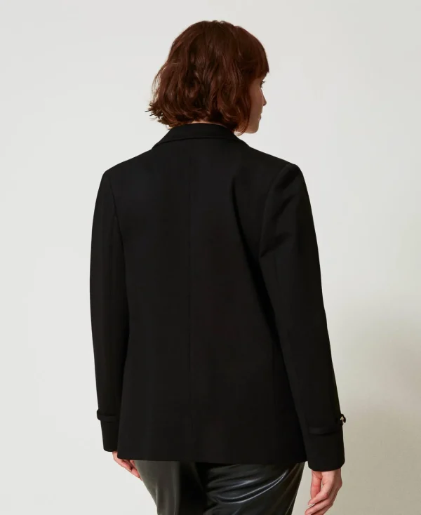Blousons Et Doudounes | Blazers*TWINSET Milano Blazer Avec Bride Oval T Noir