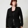 Blousons Et Doudounes | Blazers*TWINSET Milano Blazer Avec Bride Oval T Noir
