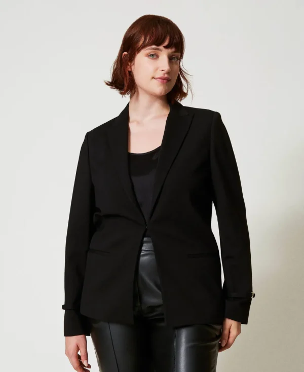 Blousons Et Doudounes | Blazers*TWINSET Milano Blazer Avec Bride Oval T Noir