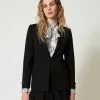 Blousons Et Doudounes | Blazers*TWINSET Milano Blazer Avec Bride Oval T Noir