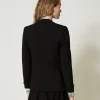 Blousons Et Doudounes | Blazers*TWINSET Milano Blazer Avec Bride Oval T Noir