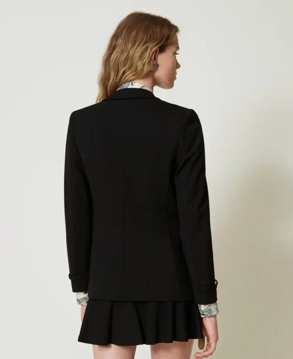 Blousons Et Doudounes | Blazers*TWINSET Milano Blazer Avec Bride Oval T Noir