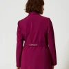 Blousons Et Doudounes | Blazers*TWINSET Milano Blazer Avec Ceinture Et Chaîne Oval T Violet « Prune Rouge »
