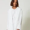 Blousons Et Doudounes | Blazers*TWINSET Milano Blazer Avec Sequins All-over Blanc "Papers"