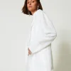 Blousons Et Doudounes | Blazers*TWINSET Milano Blazer Avec Sequins All-over Blanc "Papers"
