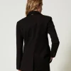 blazer_avec_strass_dgrads_3.webp Blousons Et Doudounes | Blazers*TWINSET Milano Blazer Avec Strass Dégradés Noir
