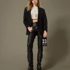 Blousons Et Doudounes | Blazers*TWINSET Milano Blazer Couture En Sergé De Laine Mélangée Noir