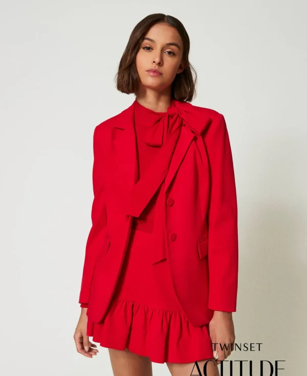 Blousons Et Doudounes | Blazers*TWINSET Milano Blazer Droit Fiery Red