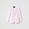 Blousons Et Doudounes | Blazers*TWINSET Milano Blazer En Crêpe Cady Rose « Pink Tulle »