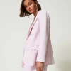 Blousons Et Doudounes | Blazers*TWINSET Milano Blazer En Crêpe Cady Rose « Pink Tulle »
