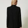 Blousons Et Doudounes | Blazers*TWINSET Milano Blazer En Drap Avec Sequins Noir