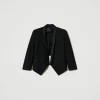 Blazers | Blousons Et Doudounes*TWINSET Milano Blazer En Sergé De Laine Mélangée Noir