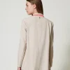 blazer_myfo_avec_broderie_3.webp Blousons Et Doudounes | Blazers*TWINSET Milano Blazer MYFO Avec Broderie Dull Gold Chiné