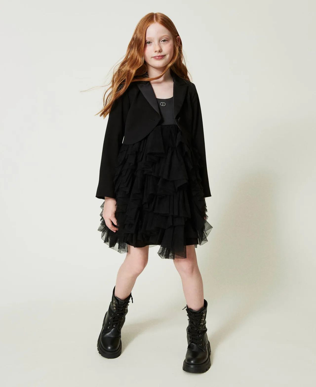 Blousons Et Manteaux*TWINSET Milano Blazer Spencer En Flanelle Noir
