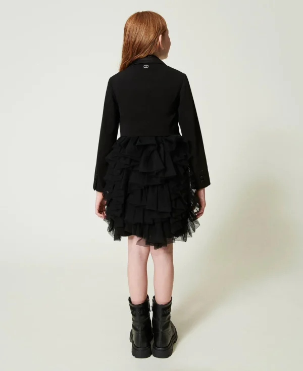 Blousons Et Manteaux*TWINSET Milano Blazer Spencer En Flanelle Noir