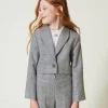 Blousons Et Manteaux*TWINSET Milano Blazer Spencer En Prince De Galles Jacquard Prince de Galles