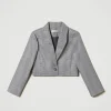 Blousons Et Manteaux*TWINSET Milano Blazer Spencer En Prince De Galles Jacquard Prince de Galles