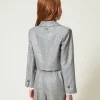 Blousons Et Manteaux*TWINSET Milano Blazer Spencer En Prince De Galles Jacquard Prince de Galles