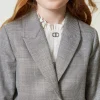 Blousons Et Manteaux*TWINSET Milano Blazer Spencer En Prince De Galles Jacquard Prince de Galles